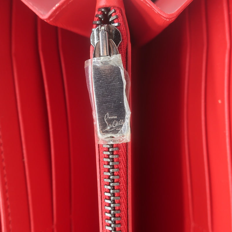 Christian Louboutin Panettone Spikes Wallet Caramel Leather