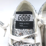 Golden Goose Superstar Glitter Sneakers White/Silver Size 37 NEW