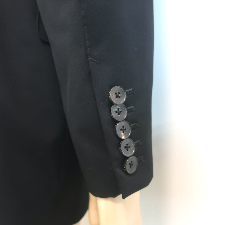 Gucci Blazer Black Wool Size 54 C Two-Button Suit Jacket