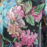 Zimmermann Ninety Six Chevron Frill Midi Dress Black Blossom Chiffon Size 0