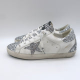 Golden Goose Superstar Glitter Sneakers White/Silver Size 37 NEW