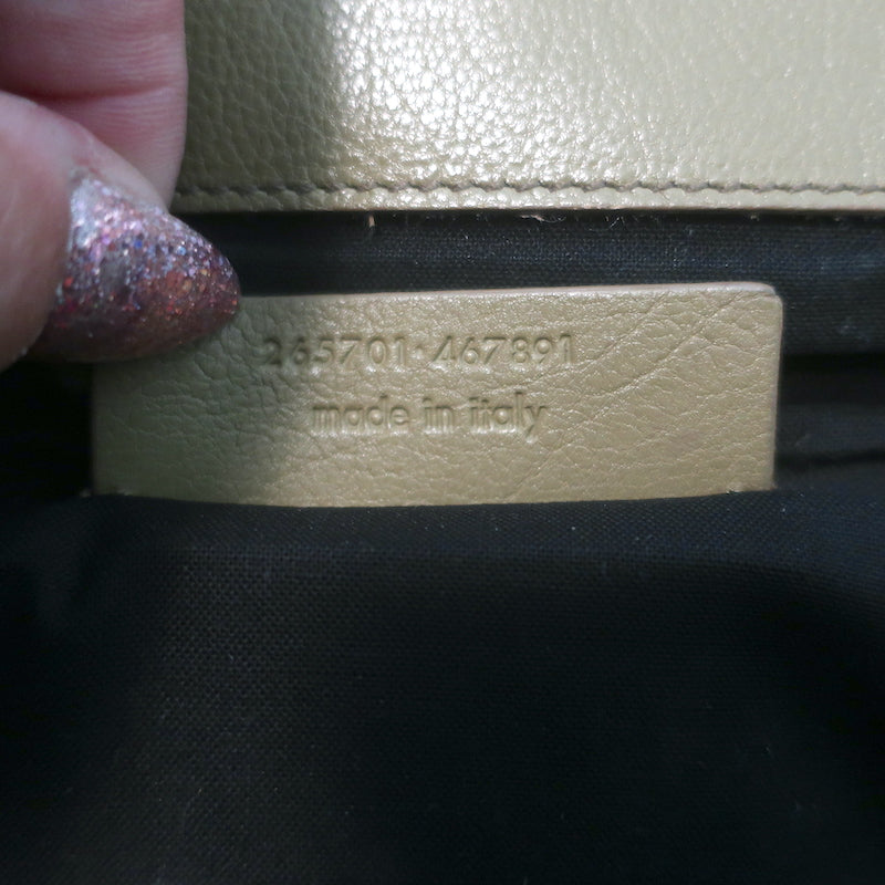 Yves Saint Laurent Y Ligne Clutch Bag Taupe Leather &amp; Snakeskin