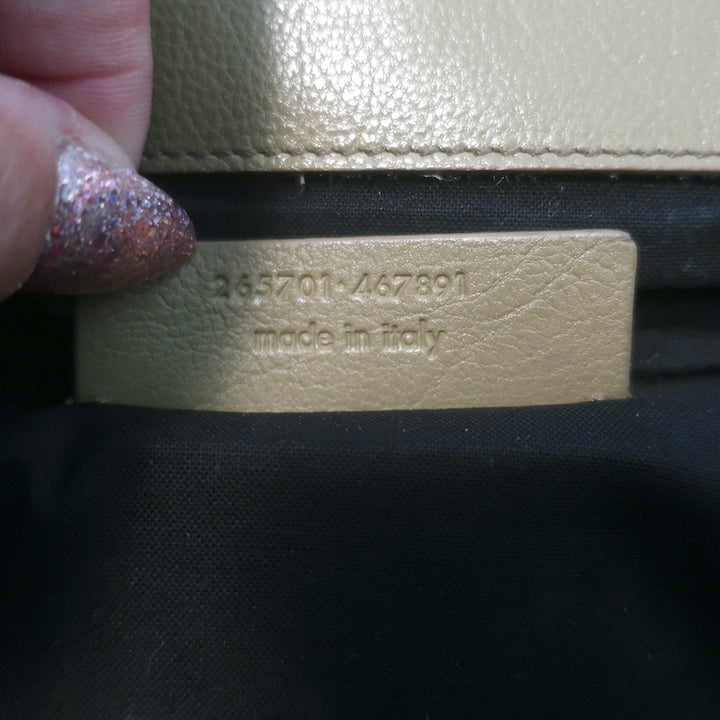 Yves Saint Laurent Y Ligne Clutch Bag Taupe Leather &amp; Snakeskin
