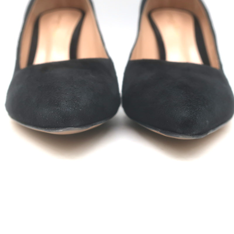 Gianvito Rossi Camnero Pointed Toe Pumps Black Suede Size 39.5 US 8.5 NEW
