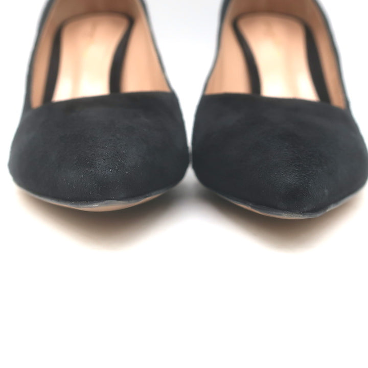 Gianvito Rossi Camnero Pointed Toe Pumps Black Suede Size 39.5 US 8.5 NEW
