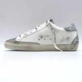 Golden Goose Superstar Glitter Sneakers White/Silver Size 37 NEW