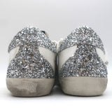 Golden Goose Superstar Glitter Sneakers White/Silver Size 37 NEW