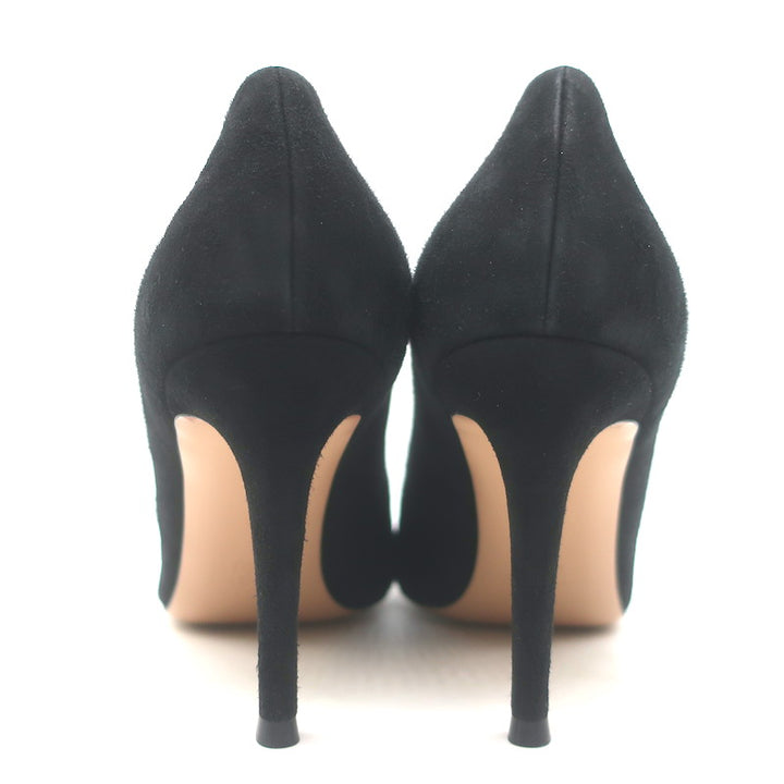 Gianvito Rossi Camnero Pointed Toe Pumps Black Suede Size 39.5 US 8.5 NEW