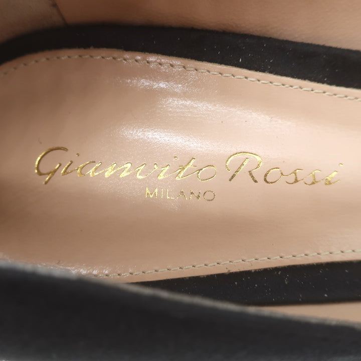Gianvito Rossi Camnero Pointed Toe Pumps Black Suede Size 39.5 US 8.5 NEW