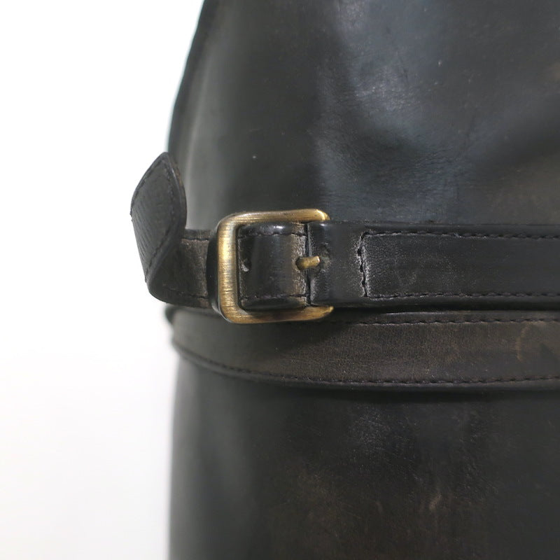 N.D.C. Gerda High Over the Knee Riding Boots Black Washed Leather Size 36