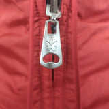 Weekend Max Mara Reversible Hooded Striped Rain Jacket Red/White Size US 8