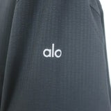 ALO Yoga Dreamscape Button Down Long Sleeve Shirt Black Seersucker Size Med