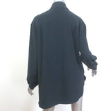 ALO Yoga Dreamscape Button Down Long Sleeve Shirt Black Seersucker Size Med