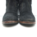 Isabel Marant Etoile Crisi Ankle Boots Black Suede Size 37 Hidden-Wedge Booties