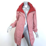 Weekend Max Mara Reversible Hooded Striped Rain Jacket Red/White Size US 8
