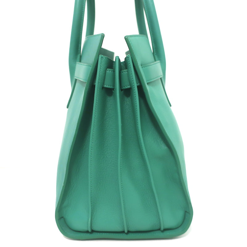 Saint Laurent Sac de Jour Small Tote Green Leather Crossbody Bag