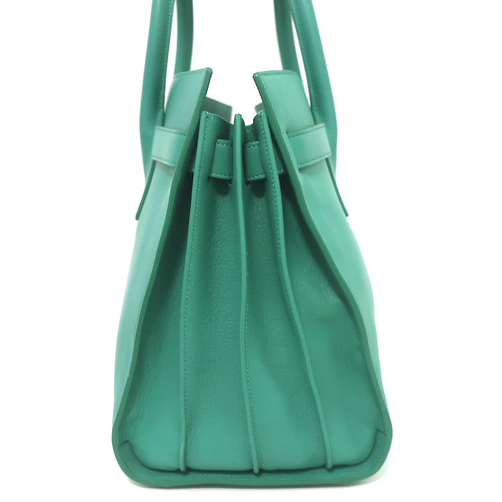 Saint Laurent Sac de Jour Small Tote Green Leather Crossbody Bag