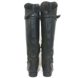 N.D.C. Gerda High Over the Knee Riding Boots Black Washed Leather Size 36