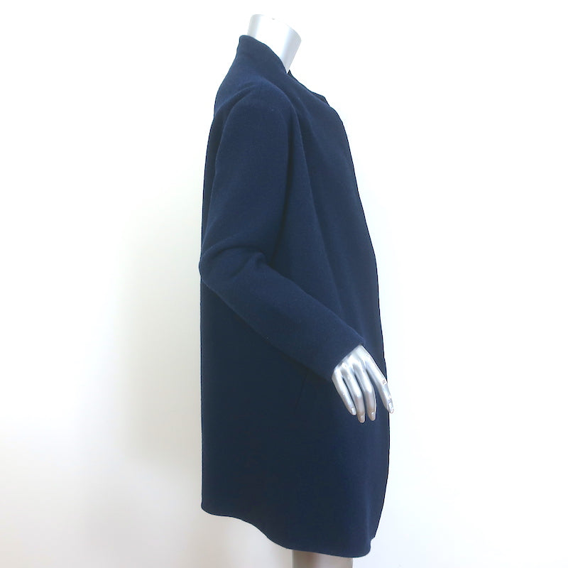 Peter Cohen Coat Navy Cashmere-Wool Size Medium Open-Front Jacket