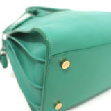 Saint Laurent Sac de Jour Small Tote Green Leather Crossbody Bag