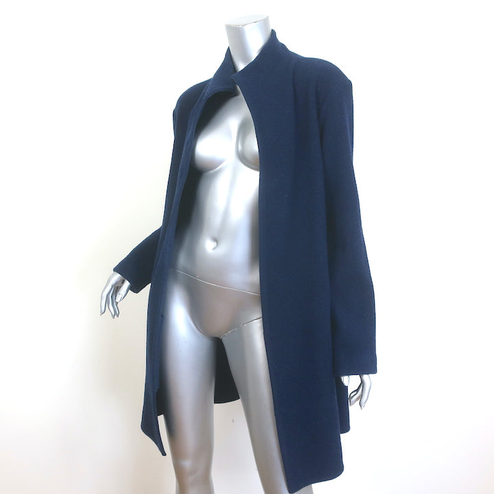 Peter Cohen Coat Navy Cashmere-Wool Size Medium Open-Front Jacket