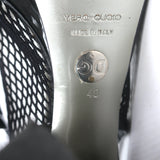 Dolce & Gabbana Mesh Platform Slingback Pumps Black Patent Leather Size 40