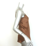 Nili Lotan Isabella Cami Gold Silk Satin Size Medium V-Neck Tank Top