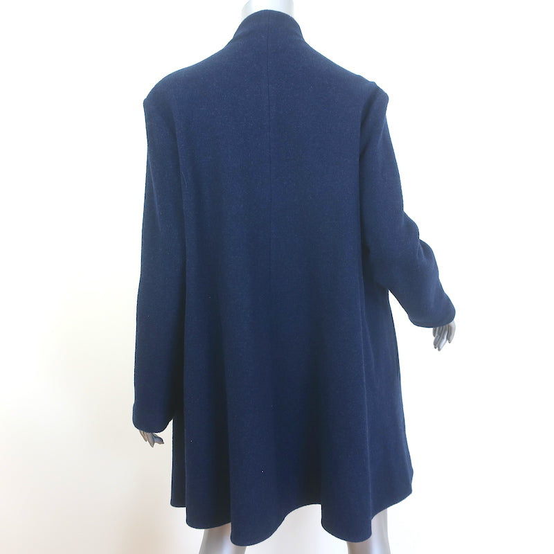Peter Cohen Coat Navy Cashmere-Wool Size Medium Open-Front Jacket