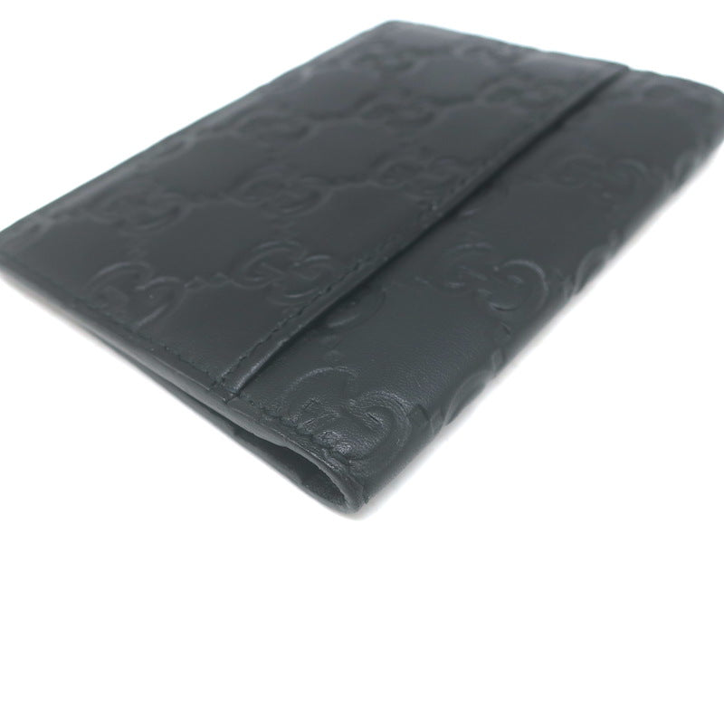 Gucci Guccissima Small Bi-Fold Wallet Black Leather