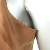 Nili Lotan Isabella Cami Gold Silk Satin Size Medium V-Neck Tank Top