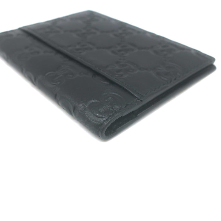 Gucci Guccissima Small Bi-Fold Wallet Black Leather