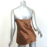 Nili Lotan Isabella Cami Gold Silk Satin Size Medium V-Neck Tank Top
