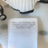 GANNI Polka Dot Top White/Black Pleated Georgette Size 36 Flutter Sleeve Blouse