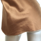Nili Lotan Isabella Cami Gold Silk Satin Size Medium V-Neck Tank Top