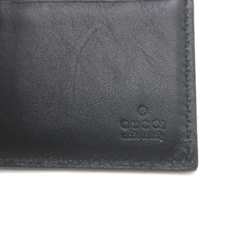 Gucci Guccissima Small Bi-Fold Wallet Black Leather