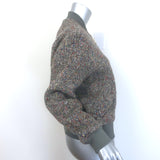 ACNE Studios Tyson Trash Boucle Bomber Jacket Gray/Multi Wool-Blend Size 36