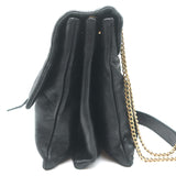 Lanvin Sugar Medium Shoulder Bag Black Quilted Lambskin Leather
