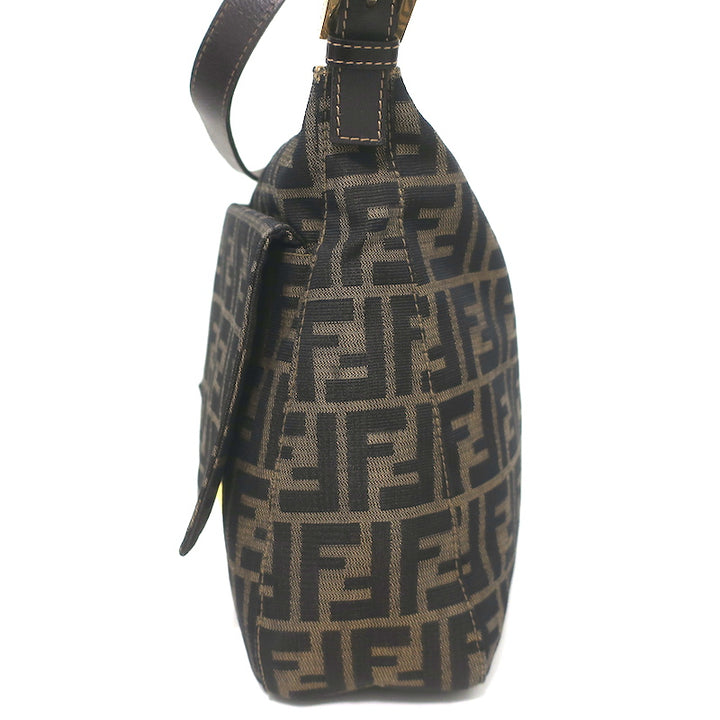 Fendi Big Mama Baguette Shoulder Bag Brown Zucca Canvas Large Hobo