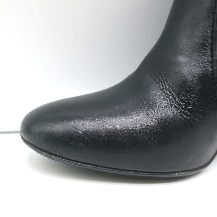 Laurence Dacade Pete Ankle Boots Black Leather Size 37.5 High Heel Booties