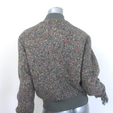 ACNE Studios Tyson Trash Boucle Bomber Jacket Gray/Multi Wool-Blend Size 36