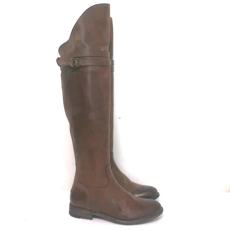 N.D.C. Gerda High Over the Knee Riding Boots Brown Leather Size 36 NEW