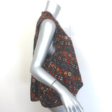 Isabel Marant Trapeze Tank Top Black Printed Silk Size 38 Sleeveless Blouse