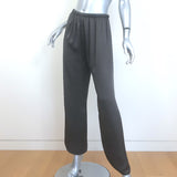 Peter Cohen Satin Cropped Pull-On Pants Dark Gray Size Medium