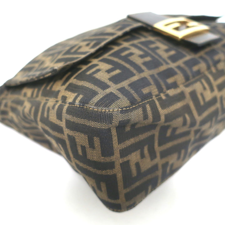 Fendi Big Mama Baguette Shoulder Bag Brown Zucca Canvas Large Hobo