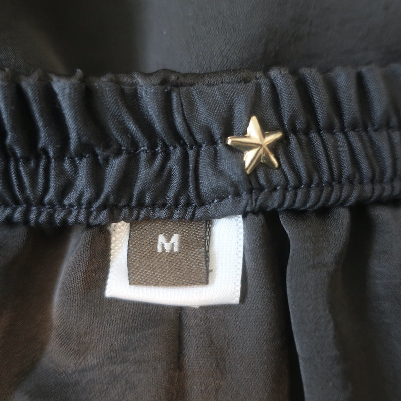 Peter Cohen Satin Cropped Pull-On Pants Dark Gray Size Medium