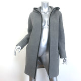 J.Crew Stadium Cloth Colorblock Hooded Coat Gray Wool-Blend Size 4