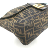 Fendi Big Mama Baguette Shoulder Bag Brown Zucca Canvas Large Hobo