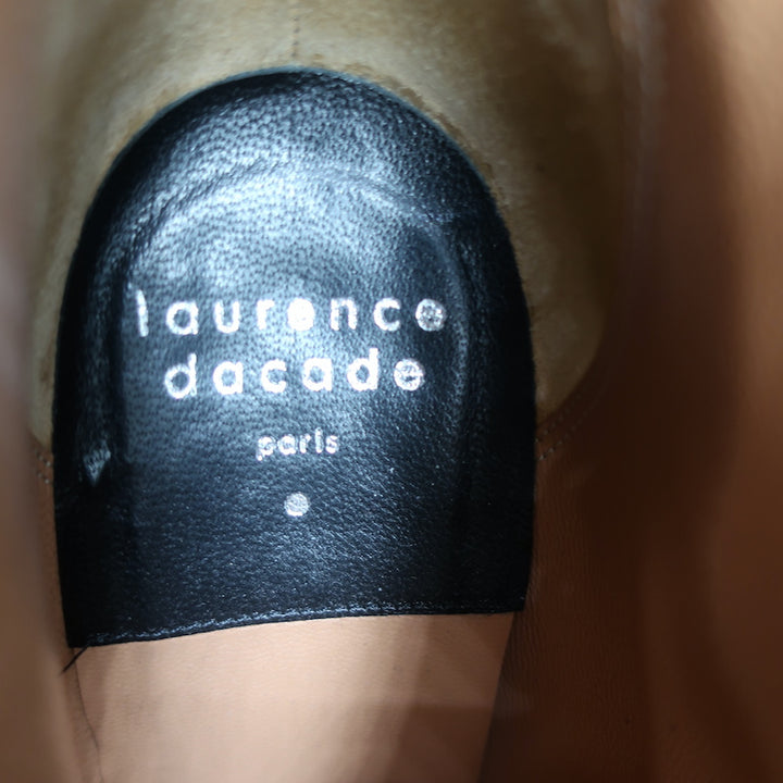 Laurence Dacade Pete Ankle Boots Black Leather Size 37.5 High Heel Booties