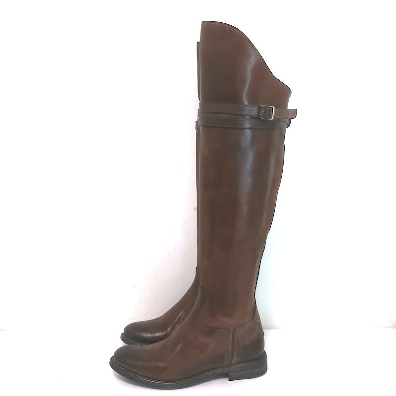 N.D.C. Gerda High Over the Knee Riding Boots Brown Leather Size 36 NEW