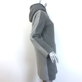 J.Crew Stadium Cloth Colorblock Hooded Coat Gray Wool-Blend Size 4